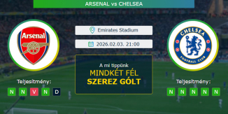Arsenal - Chelsea 03.02.2026. Tippek Angol Ligakupa