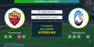 AS Roma - Atalanta 05.09.2026. Tippek Serie A