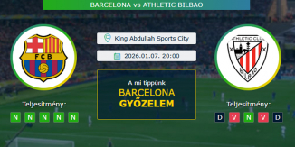 Barcelona - Athletic Bilbao 07.01.2026. Tippek Spanyol Szuperkupa