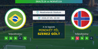 Brazília - Norvégia 05.07.2026. Tippek Világbajnokság 2026