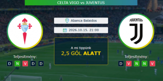 Celta Vigo - Juventus 15.10.2026. Tippek Európa-liga