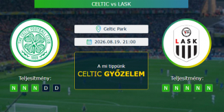 Celtic - LASK Linz 19.08.2026. Tippek Bajnokok Ligája