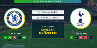 Chelsea - Tottenham 24.10.2026. Tippek Premier League