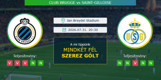 Club Brugge - St. Gilloise 31.07.2026. Tippek Belga Szuperkupa