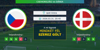 Csehország - Dánia 31.03.2026. Tippek Vb-selejtező