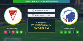 Debreceni VSC - FC Köbenhavn 06.08.2026. Tippek Európa-konferencialiga