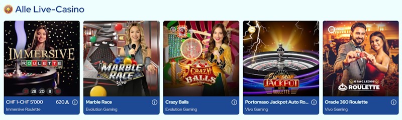 Dolfwin Casino Live Spiele