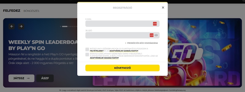 Energy kaszinó regisztráció