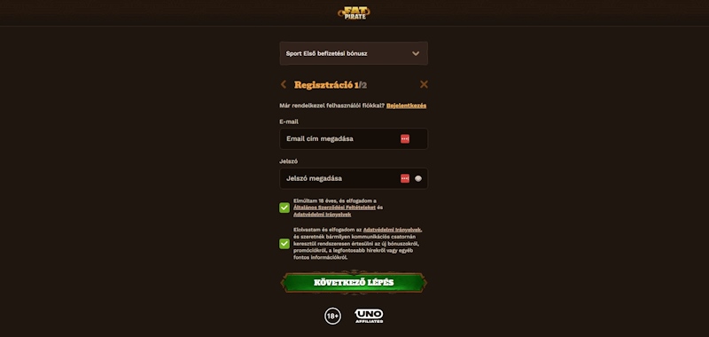 Fat Pirate regisztráció