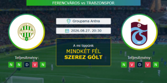 Ferencváros - Trabzonspor 27.08.2026. Tippek Európa-liga