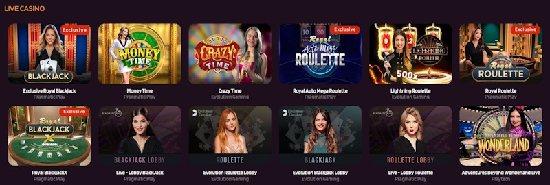 HappySlots Casino Live-Spiele