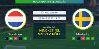 Hollandia - Svédország 20.06.2026. Tippek Világbajnokság 2026