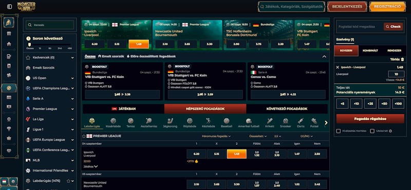 MonsterWin sportfogadás