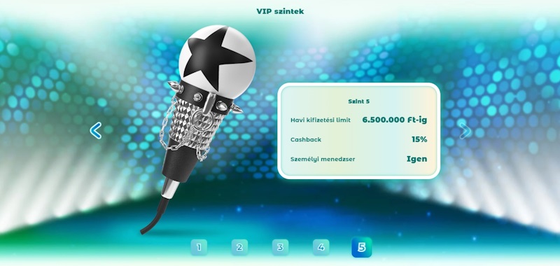 Neon54 kaszinó VIP szintek