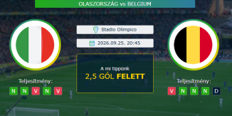 Olaszország - Belgium 25.09.2026. Tippek Nemzetek Ligája