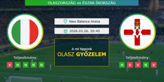Olaszország - Észak-Írország 26.03.2026. Tippek Vb-selejtező