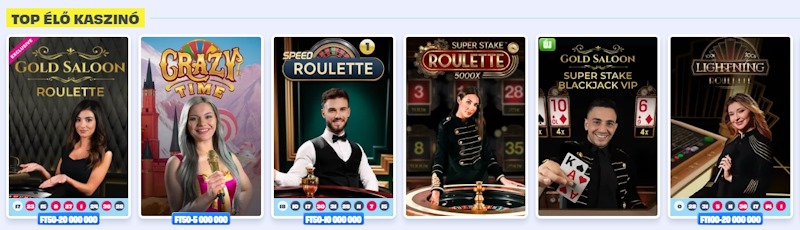 OnlySpins kaszinó élő játékok