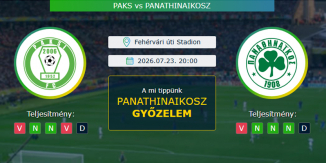 Paks - Panathinaikosz 23.07.2026. Tippek Európa-konferencialiga