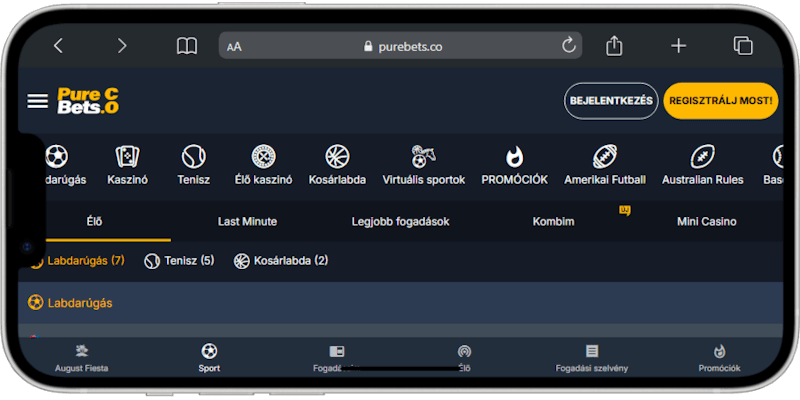 PureBets mobil
