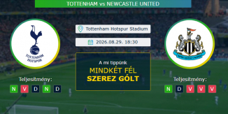 Tottenham - Newcastle United 29.08.2026. Tippek Premier League