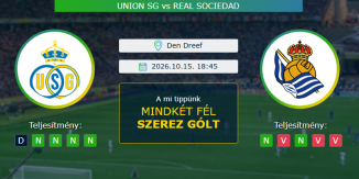 Union SG - Real Sociedad 15.10.2026. Tippek Európa-liga