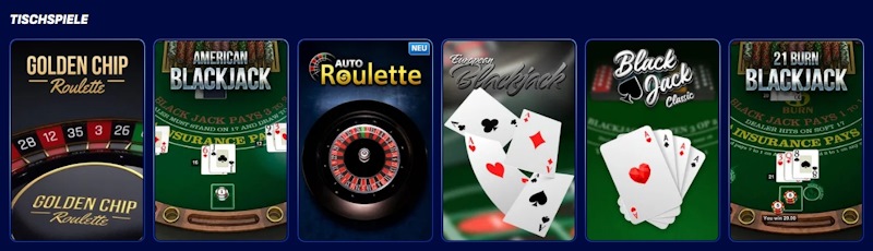 Wonaco Casino Tischspiele