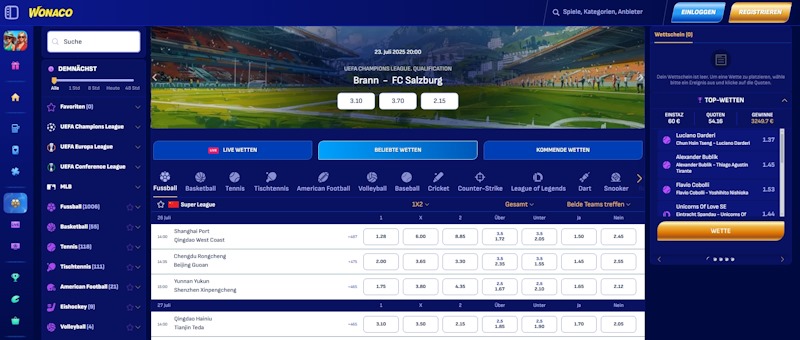 Wonaco Sportwetten